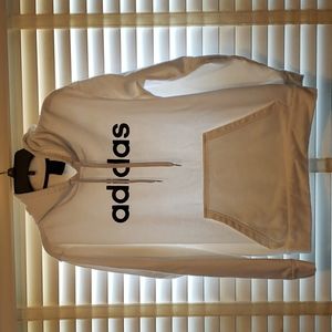 Men's white Adidas hoodie.  size large